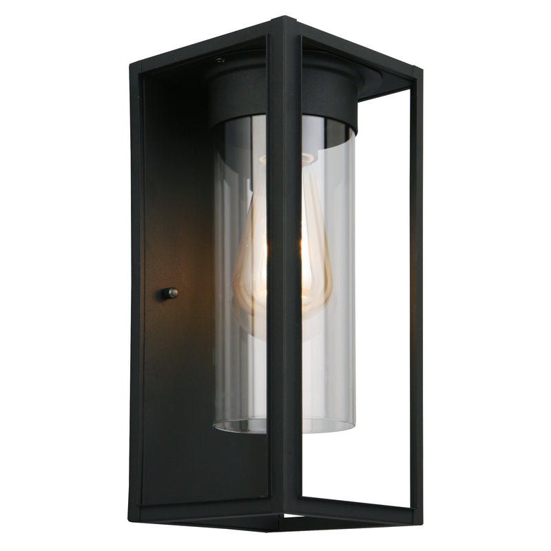 Walker Hill 12" Exterior Wall Sconce - Textured Black
