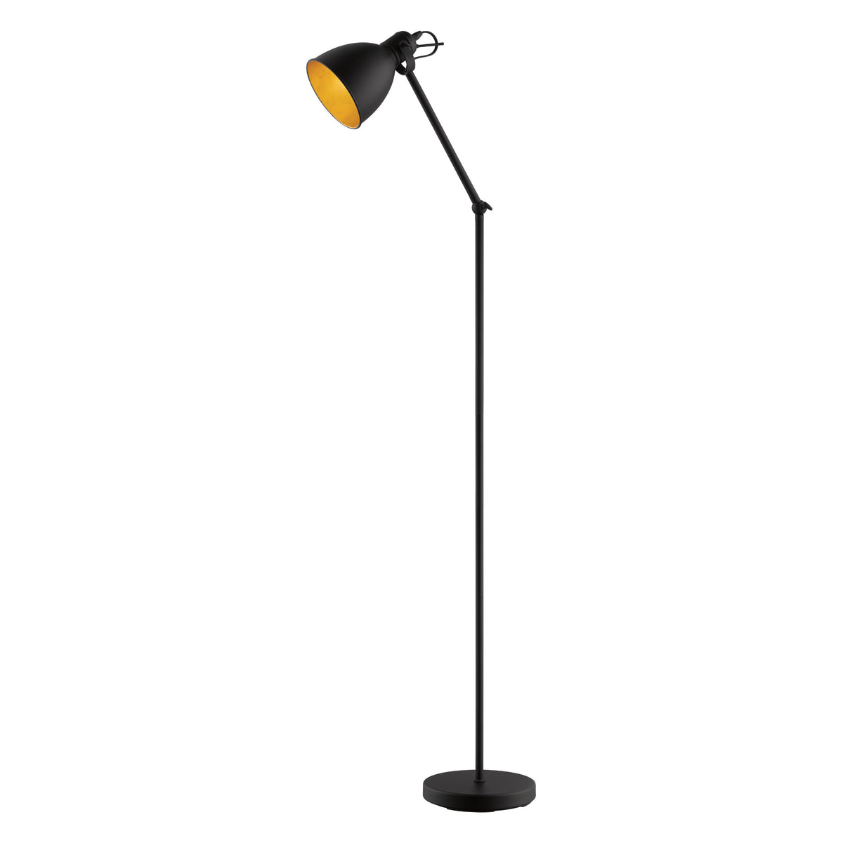 Priddy 2 54" Floor Lamp - Textured Black / Gold