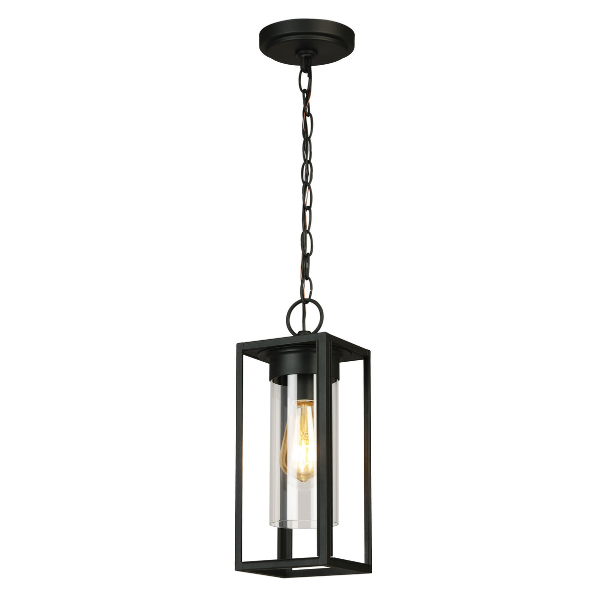 Walker Hill 5" Exterior Pendant Light - Textured Black