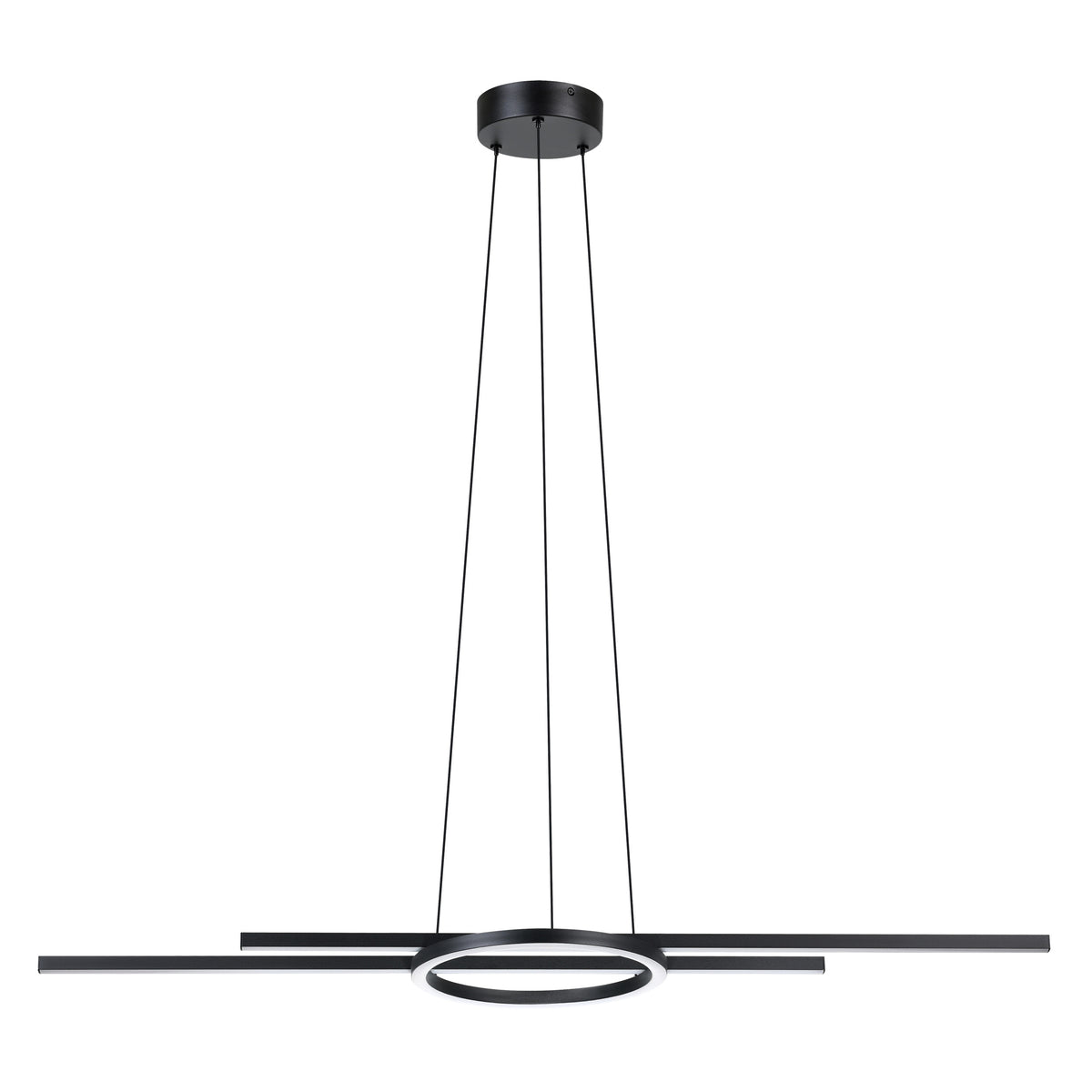 Zillerio 46" LED Pendant Light - Textured Black