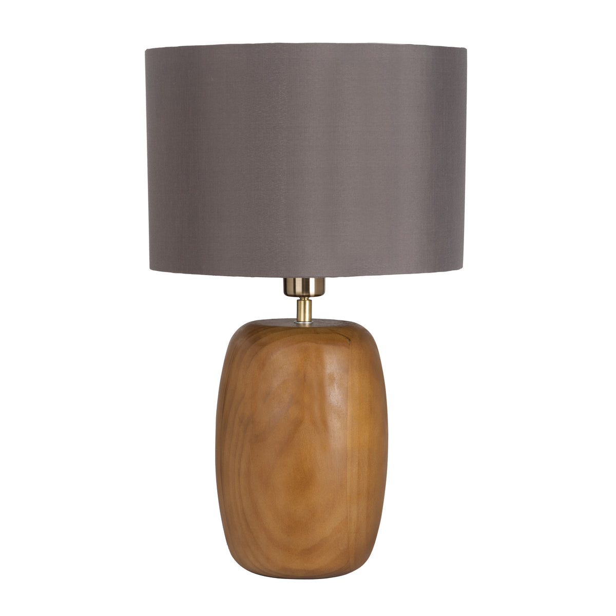Cottesford 21" Table Lamp - Brown Pine Wood / Brushed Gold