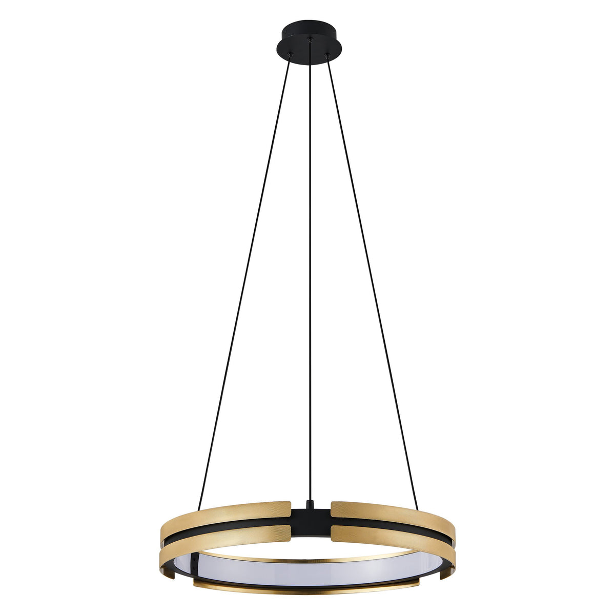 Grazia 24" LED Chandelier - Matte Black / Brushed Gold