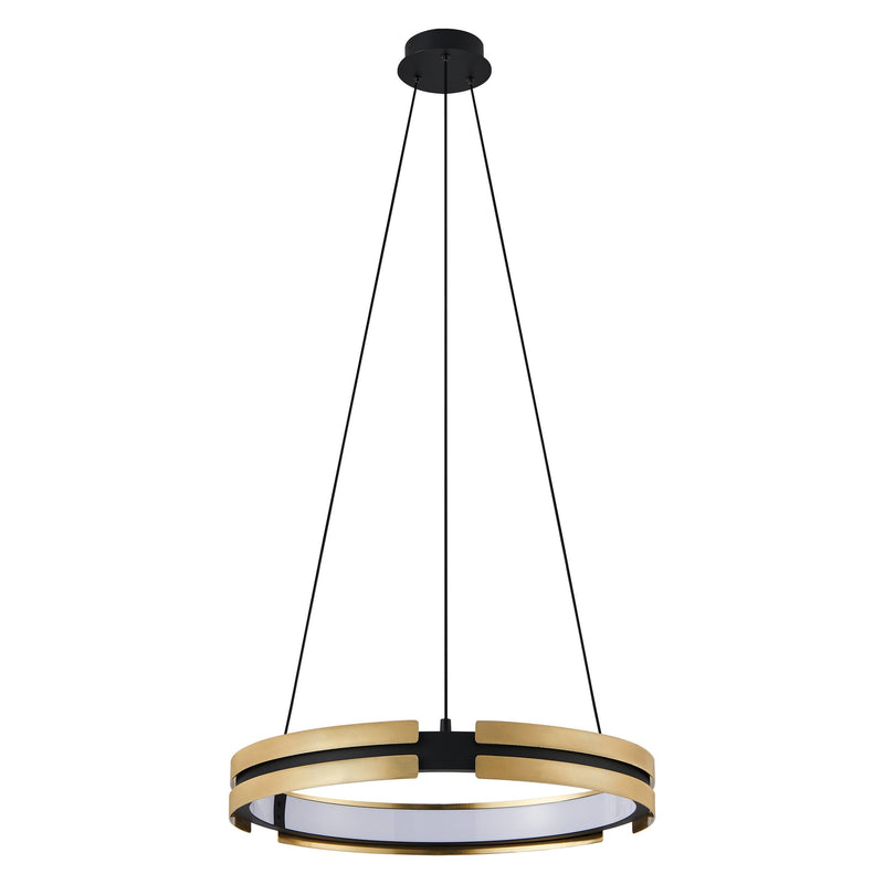 Grazia 24" LED Chandelier - Matte Black / Brushed Gold