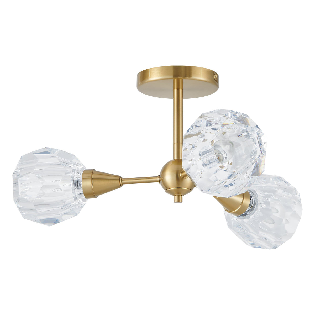 Helena 20" Semi-Flush Mount - Brushed Gold