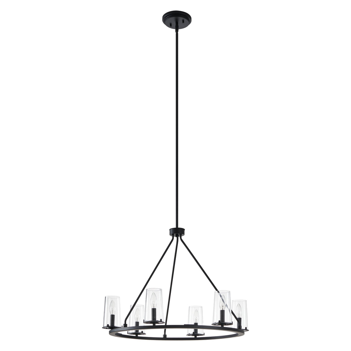 Jared 30" Chandelier - Matte Black