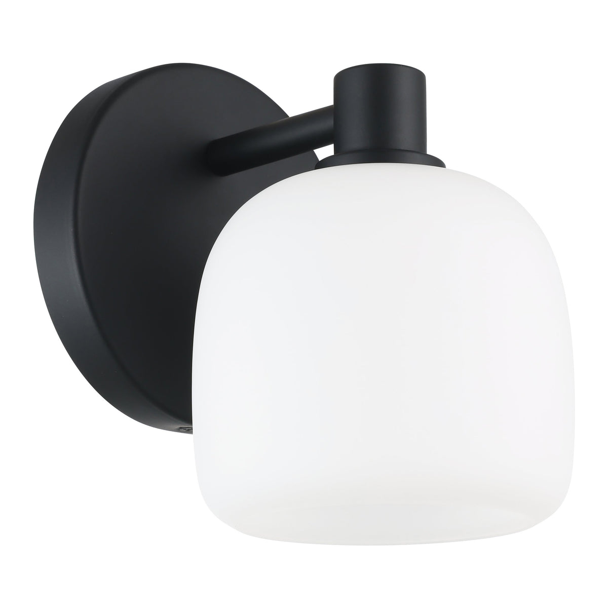 Valentina 5" Vanity Light - Matte Black / Etched Opal