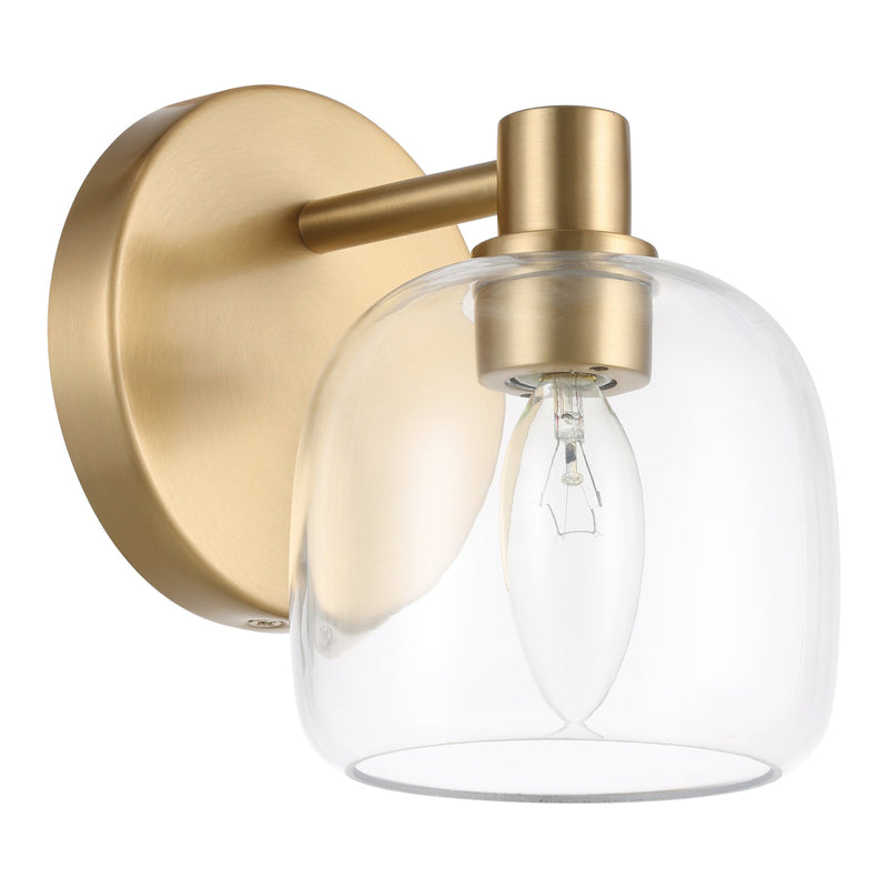 Valentina 5" Vanity Light - Champagne Gold / Clear