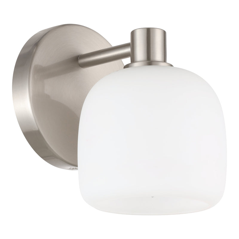 Valentina 5" Vanity Light - Brushed Nickel / Etched Opal Glass