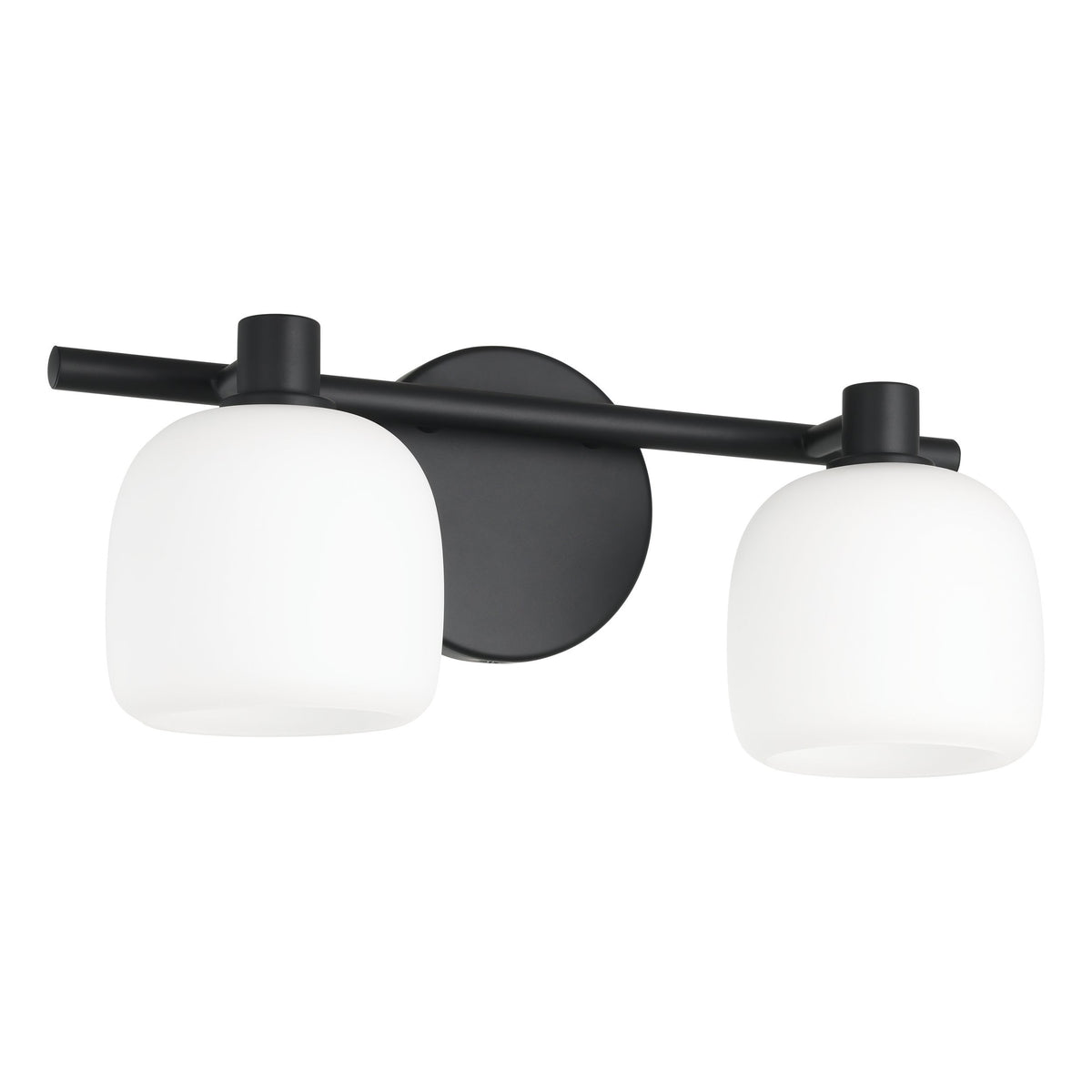 Valentina 15" Vanity Light - Matte Black / Etched Opal
