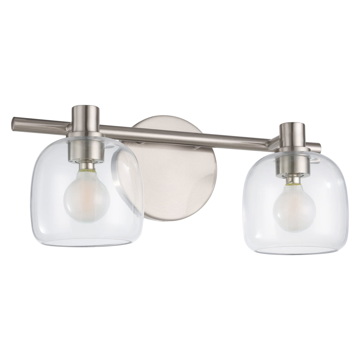 Valentina 15" Vanity Light - Brushed Nickel / Clear Glass