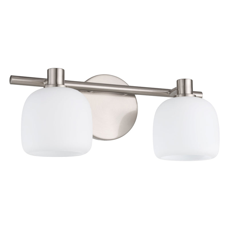 Valentina 15" Vanity Light - Brushed Nickel / Etched Opal Glass