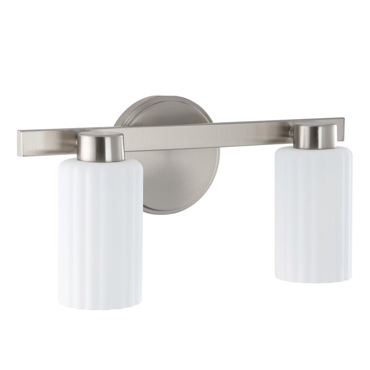 Bedminster 14" Vanity Light - Brushed Nickel / Etched Opal Ribbed