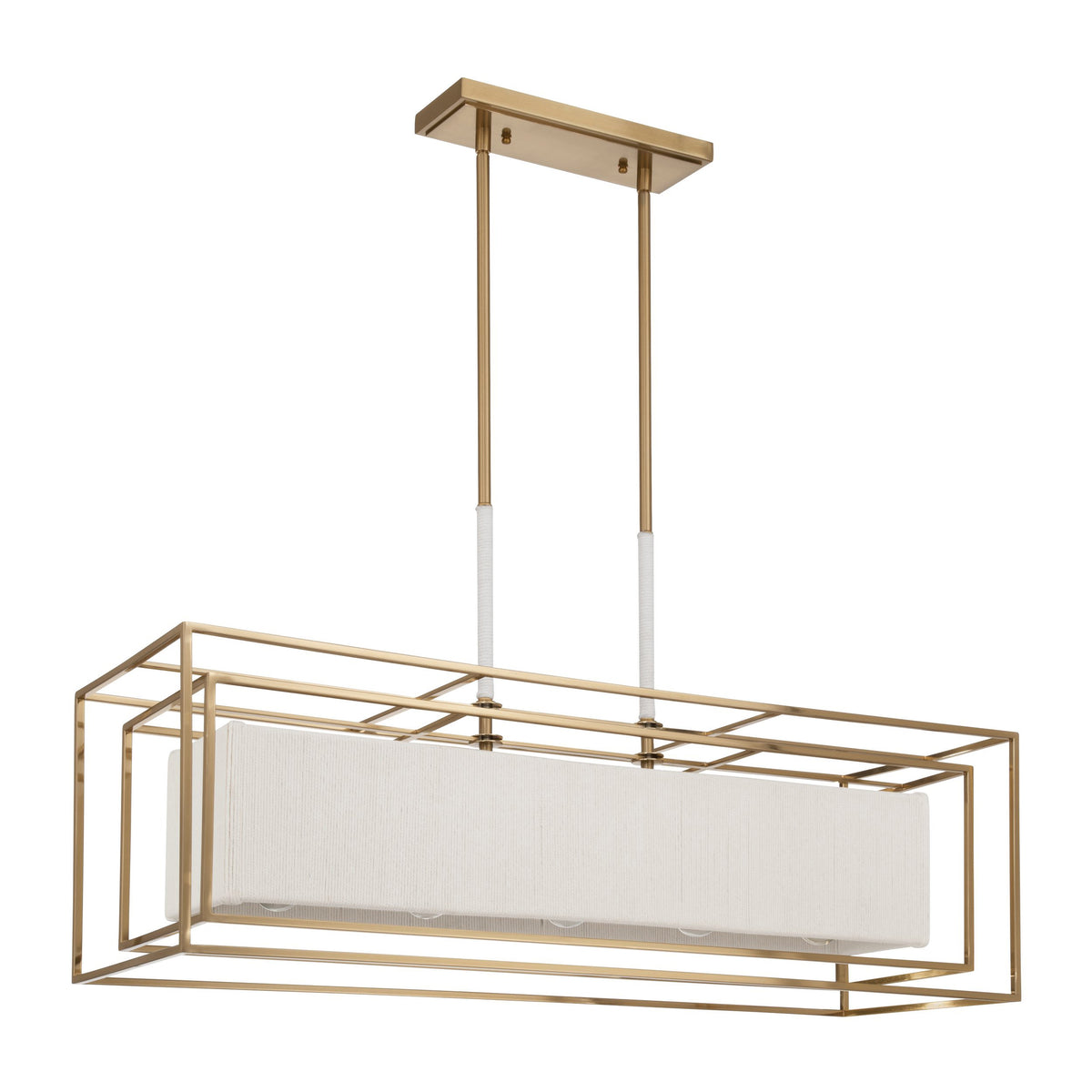 Abbey 42" Linear Chandelier - Brass