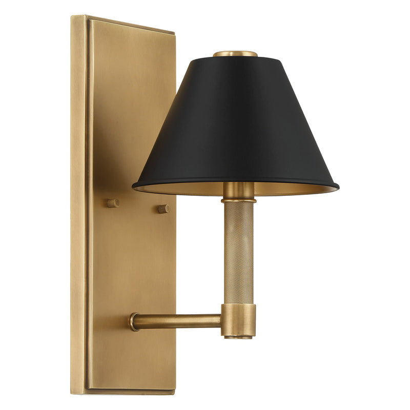 Mcgill 13" Wall Sconce - Natural Brass / Matte Black