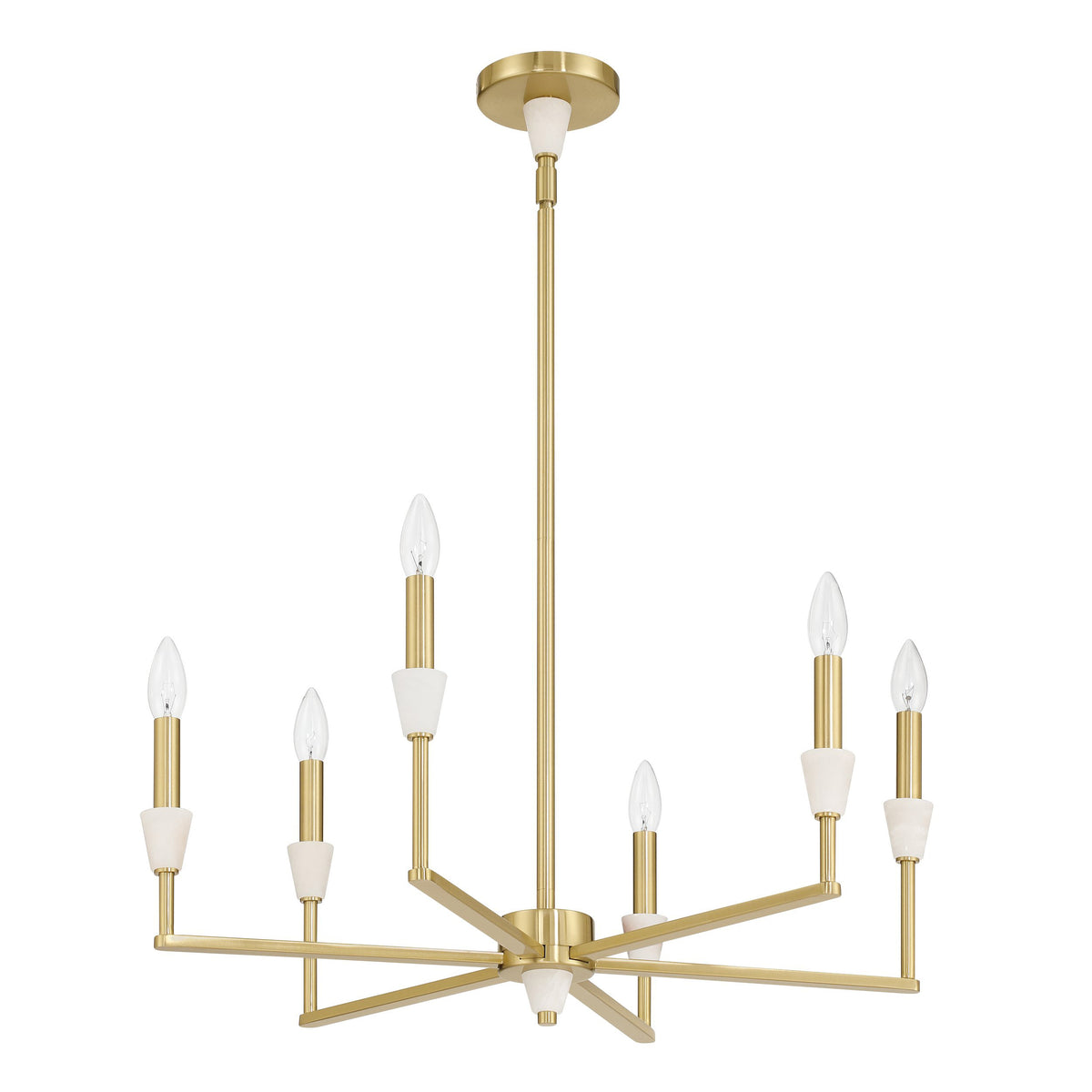 Montclair 26" Chandelier - Brushed Gold / Alabaster