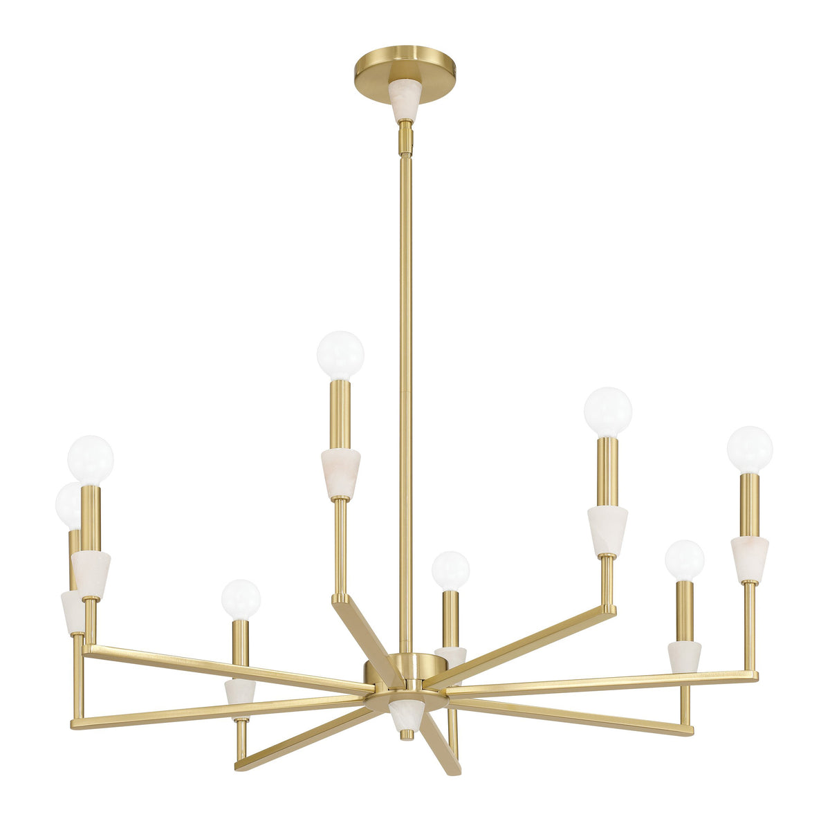 Montclair 32" Chandelier - Brushed Gold / Alabaster