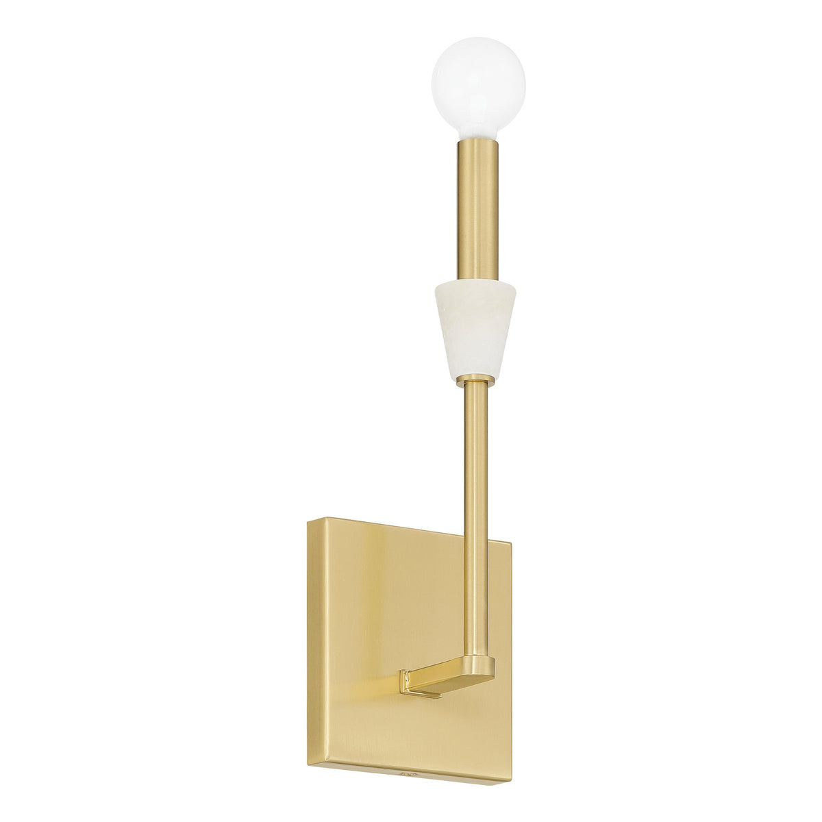 Montclair 12" Wall Sconce - Brushed Gold / Alabaster