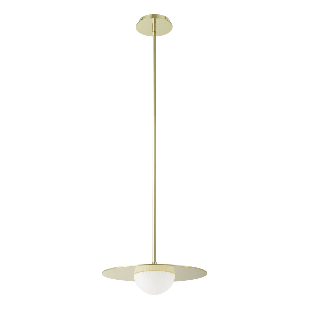 Solstice 16" 5CCT LED Convertible Pendant - Polished Brass