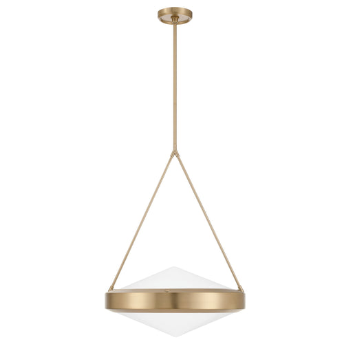 Agate 20" Pendant Light - Champagne Gold / Opal Glass