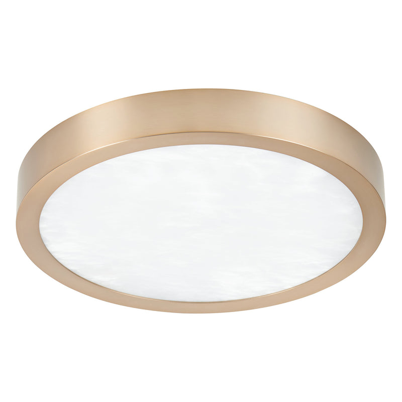 Argyle 12" 5CCT LED Flush Mount - Champagne Gold / Alabaster