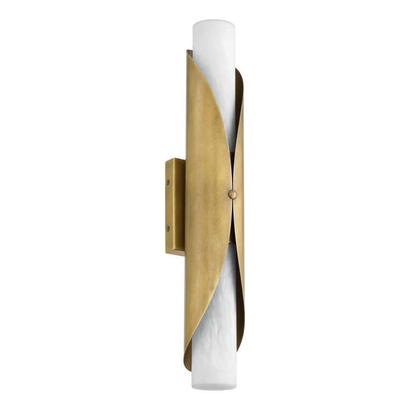 Crescendo 24" - Halogen Wall Sconce - Natural Brass / Alabaster
