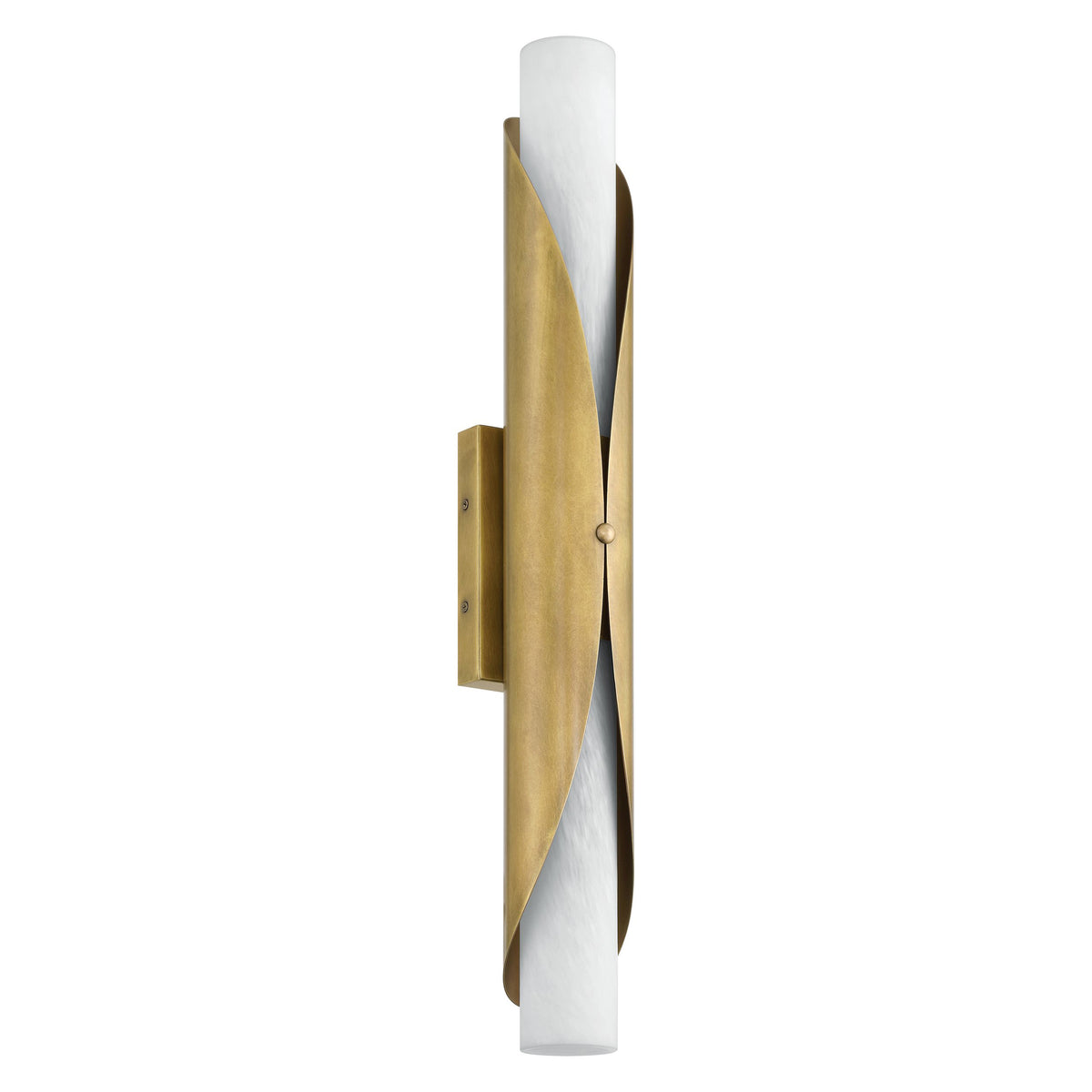 Crescendo 30" - Halogen Wall Sconce - Natural Brass / Alabaster