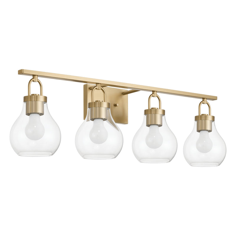 Mansfield 34" Vanity Light - Champagne Gold / Clear Glass