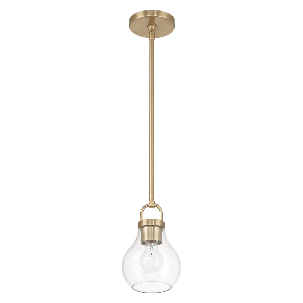 Mansfield 6" Pendant Light - Champagne Gold / Clear Glass