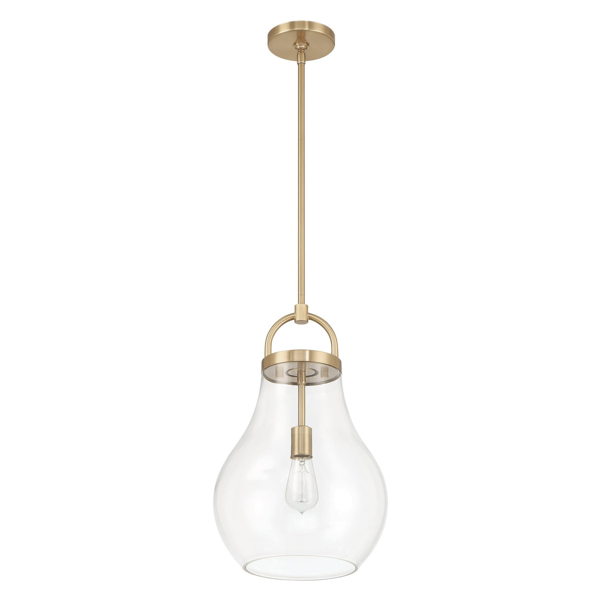 Mansfield 12" Pendant Light - Champagne Gold / Clear Glass