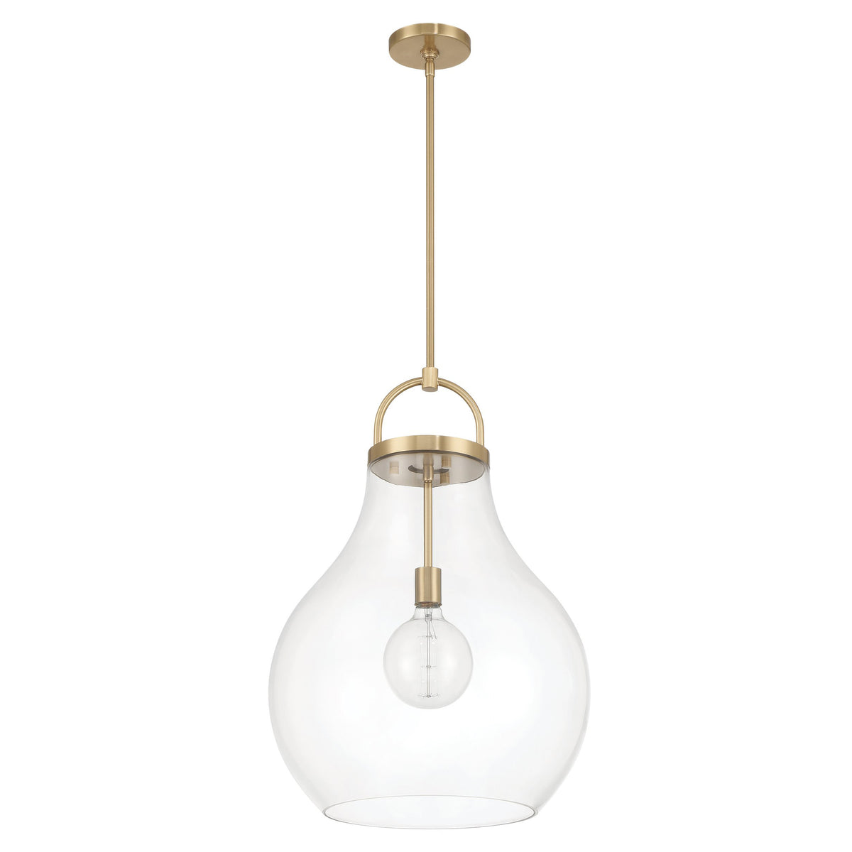 Mansfield 18" Pendant Light - Champagne Gold / Clear Glass