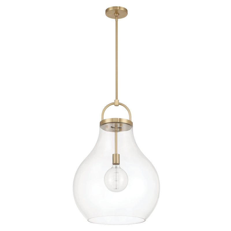 Mansfield 18" Pendant Light - Champagne Gold / Clear Glass