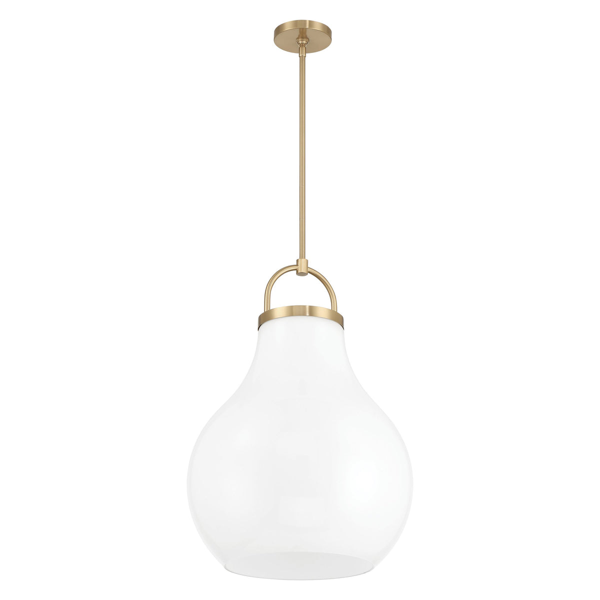Mansfield 18" Pendant Light - Champagne Gold / Opal Glass