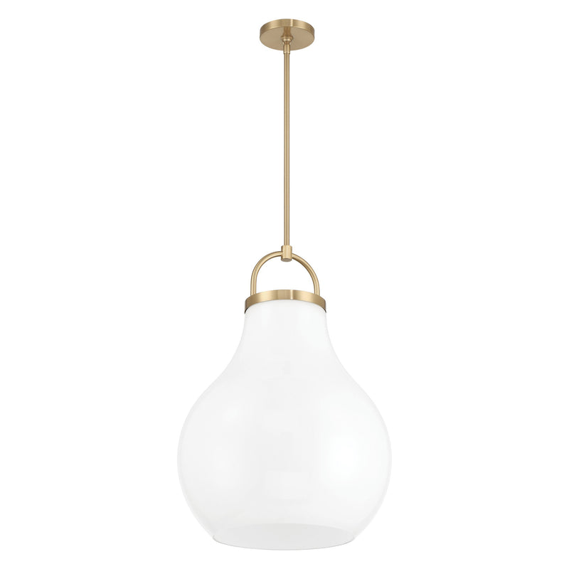 Mansfield 18" Pendant Light - Champagne Gold / Opal Glass