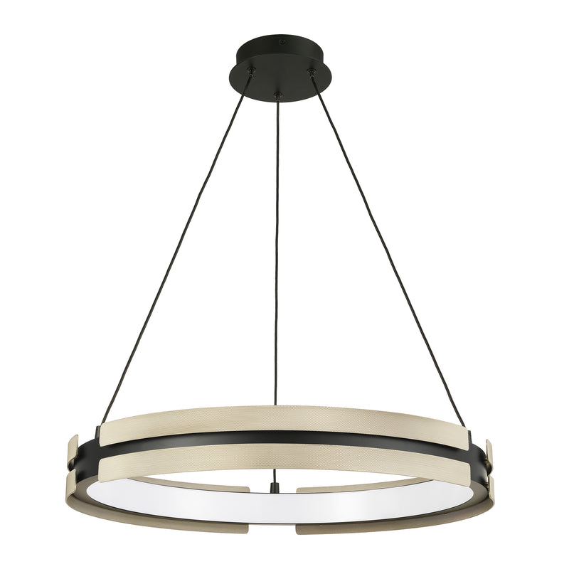 Grazia 24" LED Chandelier - Matte Black / Satin Nickel