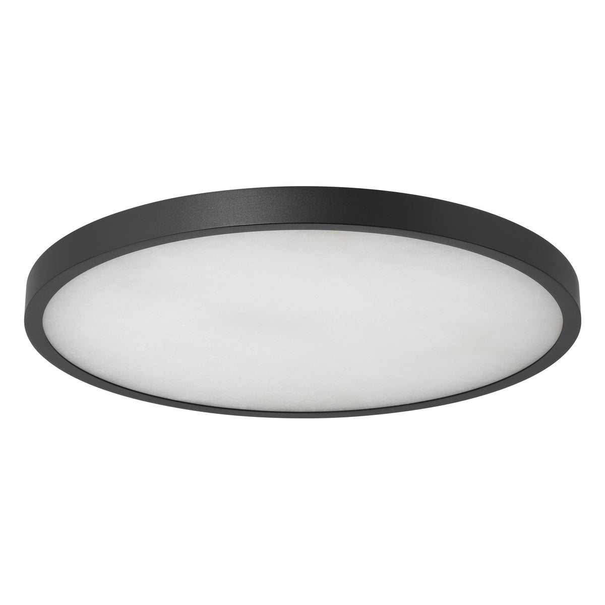 Argyle 24" 5CCT LED Flush Mount - Textured Black / Alabaster