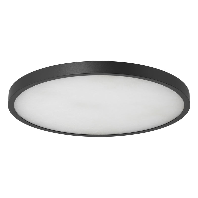Argyle 24" 5CCT LED Flush Mount - Textured Black / Alabaster