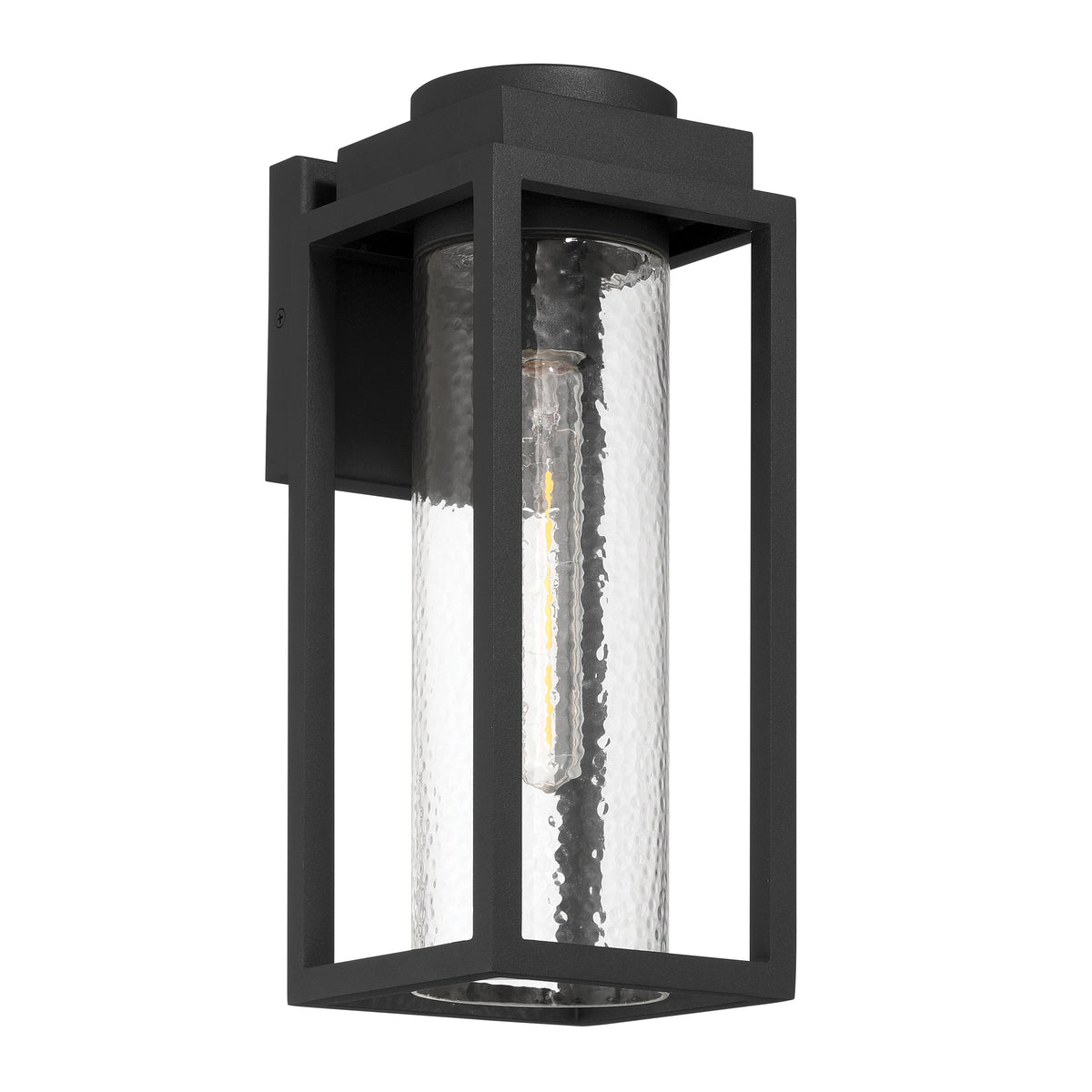 Ellendale 14" Exterior Wall Sconce - Textured Black / Gold