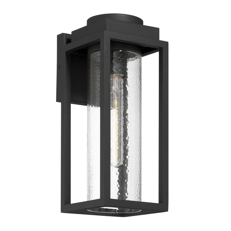 Ellendale 14" Exterior Wall Sconce - Textured Black / Gold