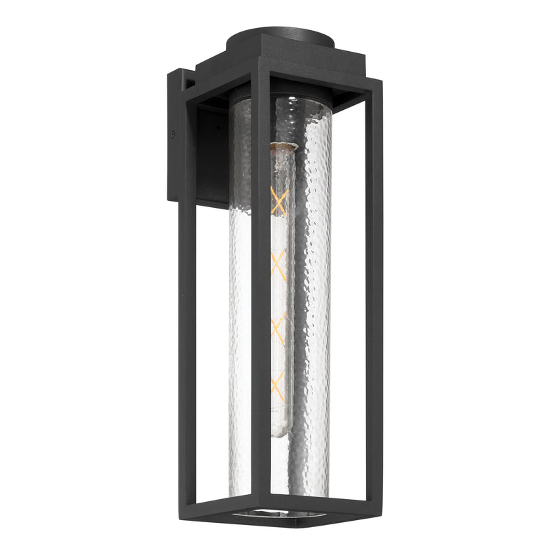 Ellendale 18" Exterior Wall Sconce - Textured Black / Gold