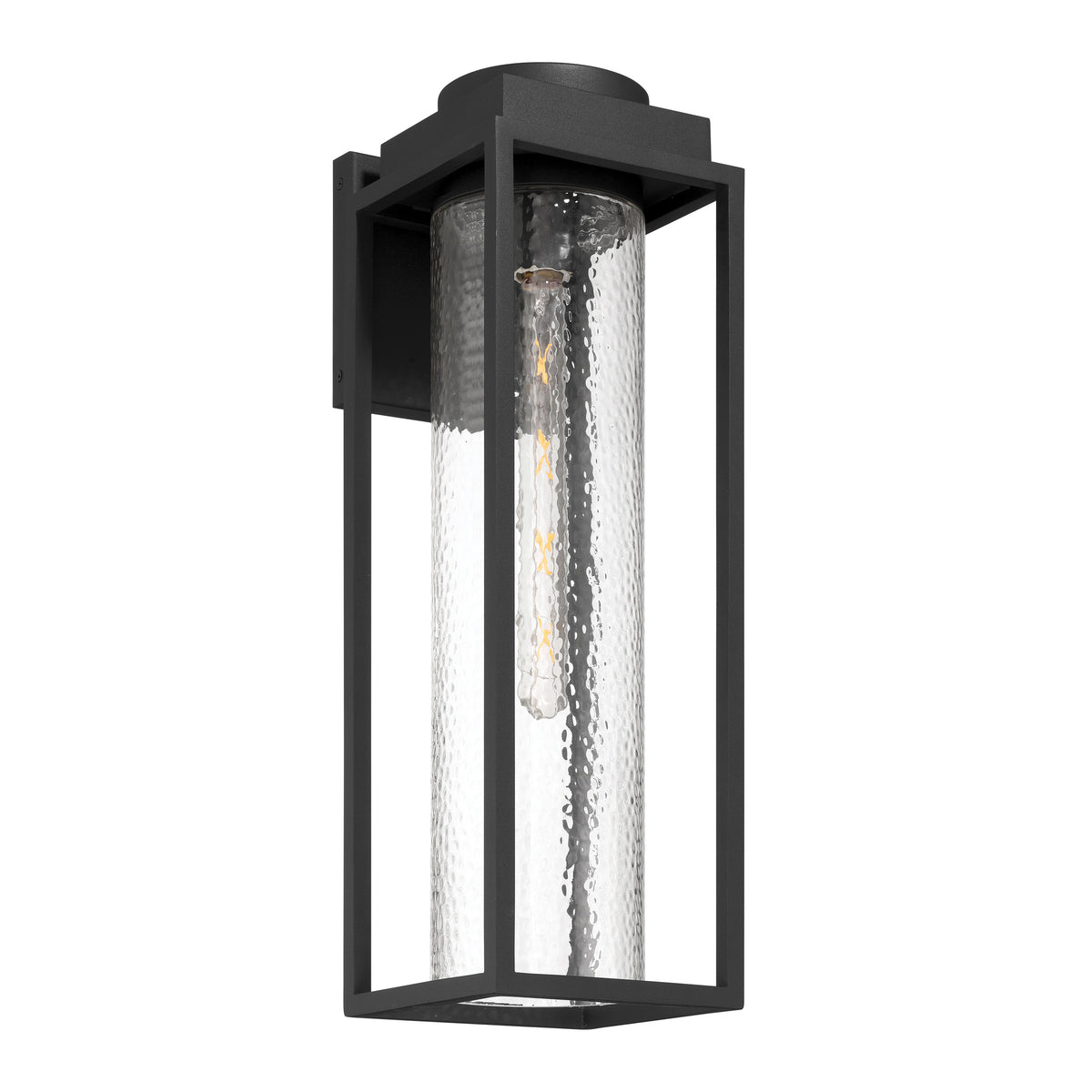 Ellendale 22" Exterior Wall Sconce - Textured Black / Gold