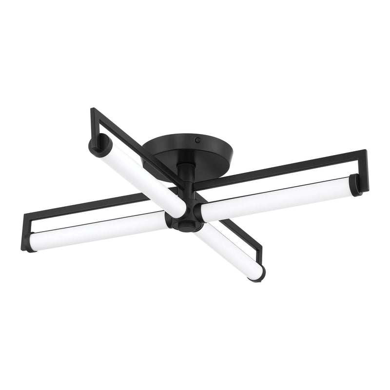 Stinson 24" 5CCT LED Semi-Flush Mount - Matte Black