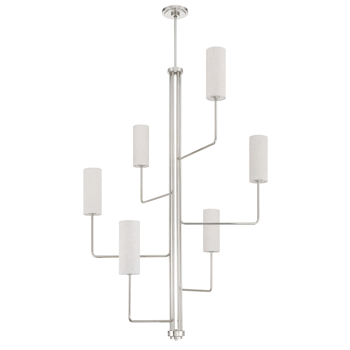 Quinn 40" Tall Chandelier - Polished Nickel