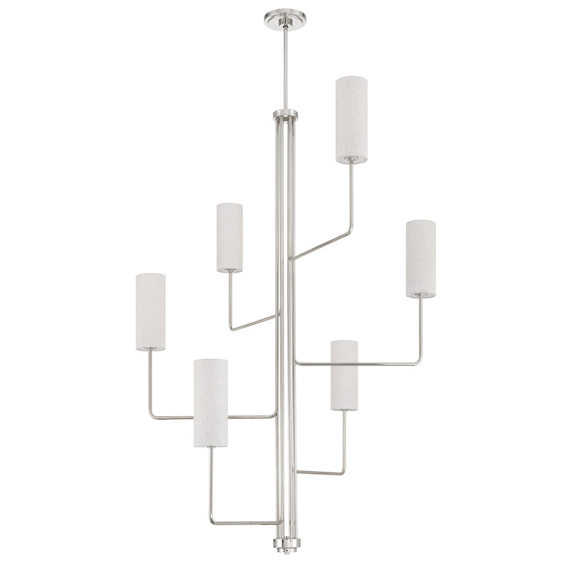 Quinn 40" Tall Chandelier - Polished Nickel