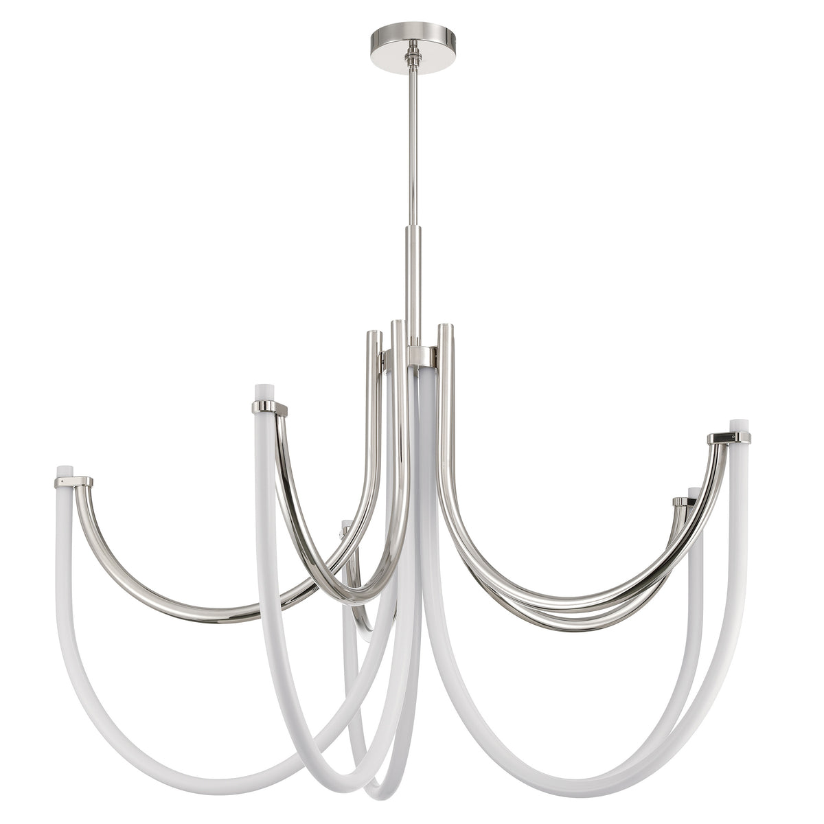 Alessandro 50" 5CCT LED Chandelier - Polished Nickel