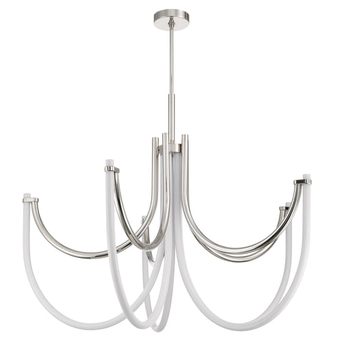 Alessandro 50" 5CCT LED Chandelier - Polished Nickel