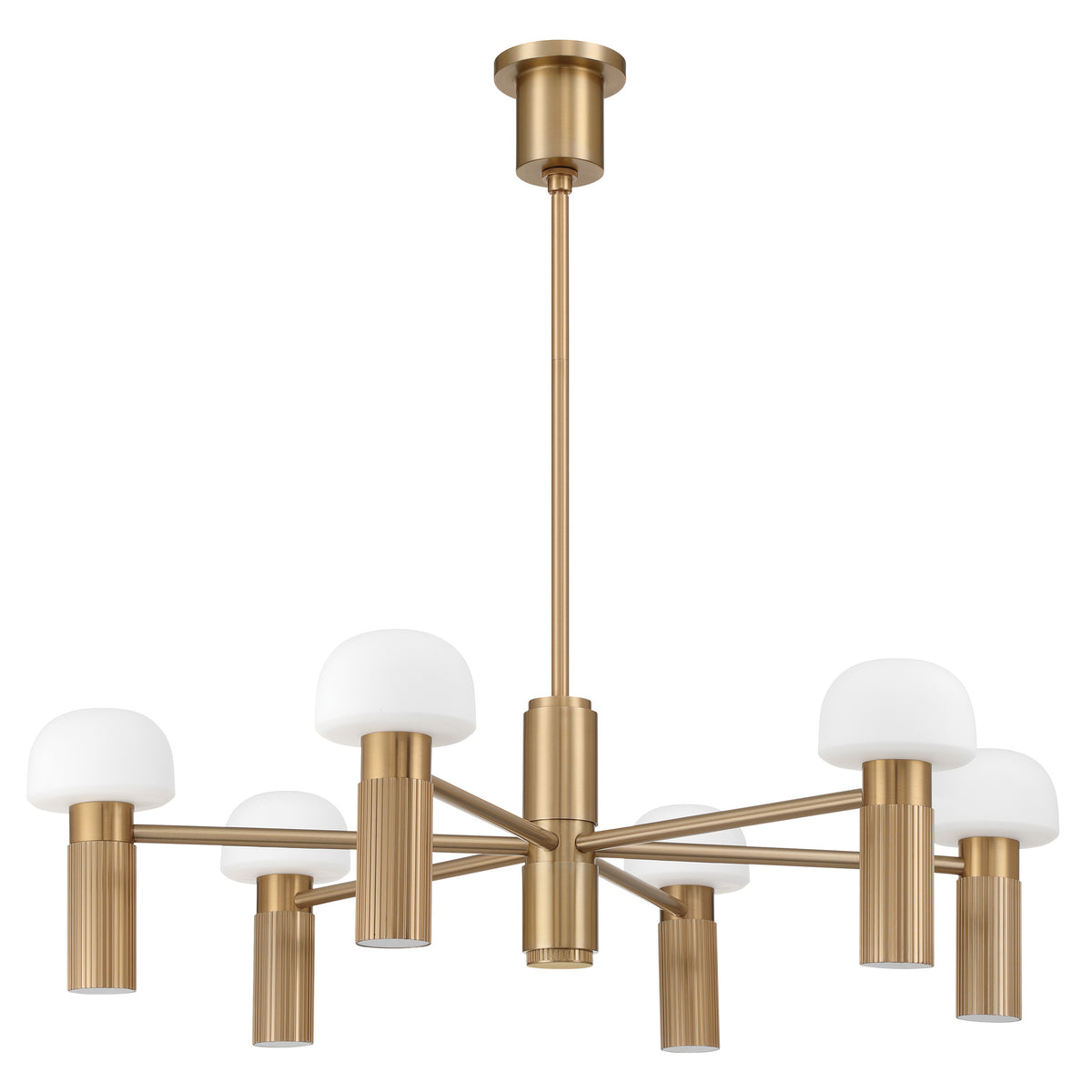 Callum 35" 5CCT LED Chandelier - Champagne Gold