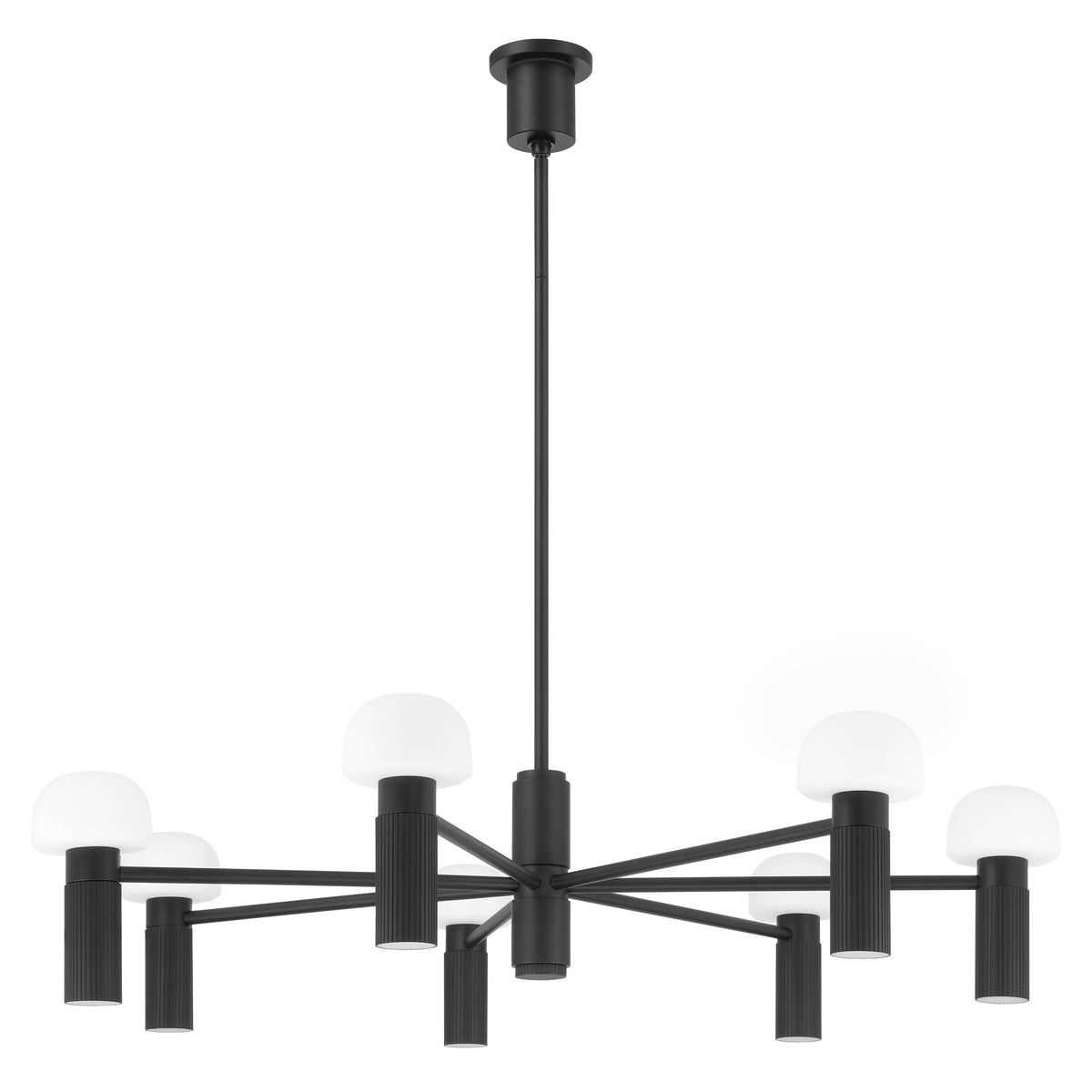 Callum 44" 5CCT LED Chandelier - Textured Black