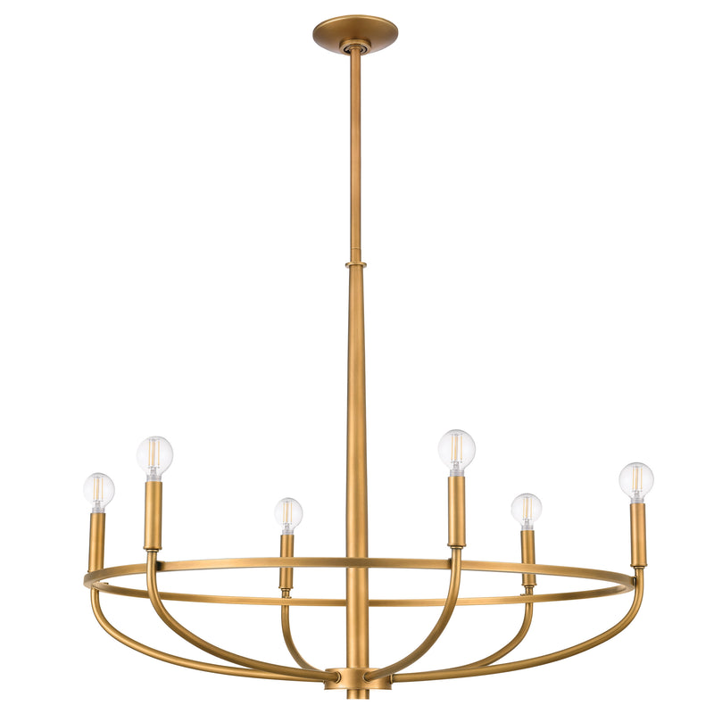 Walsen 32" Chandelier - Natural Brass