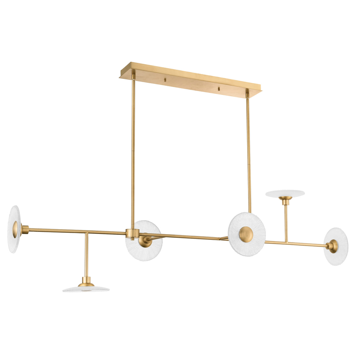 Julian 60" LED Linear Chandelier - Champagne Gold