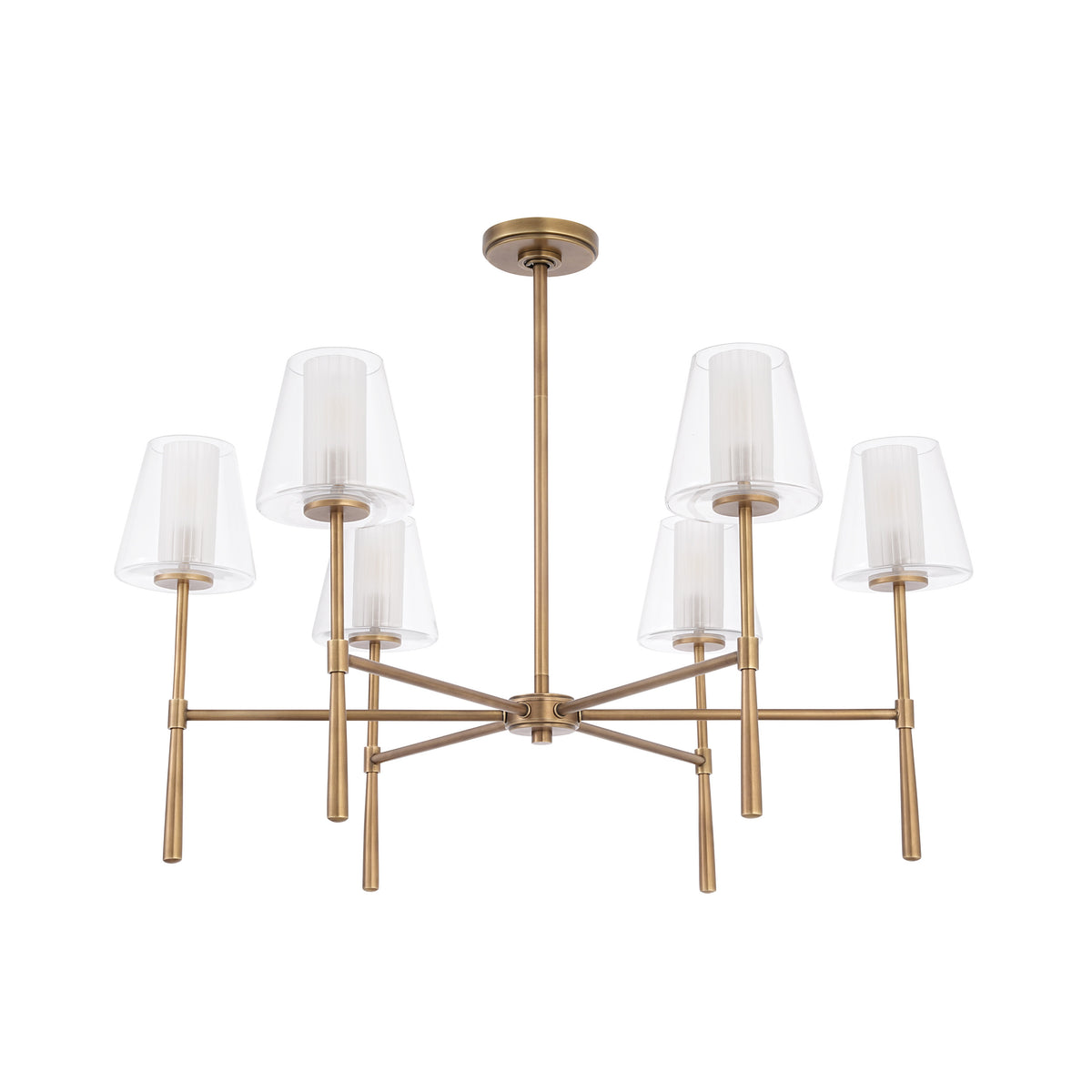 Montaine 36" Chandelier - Natural Brass